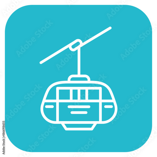Cable Car icon vector image. Can be used for Ski Resort.
