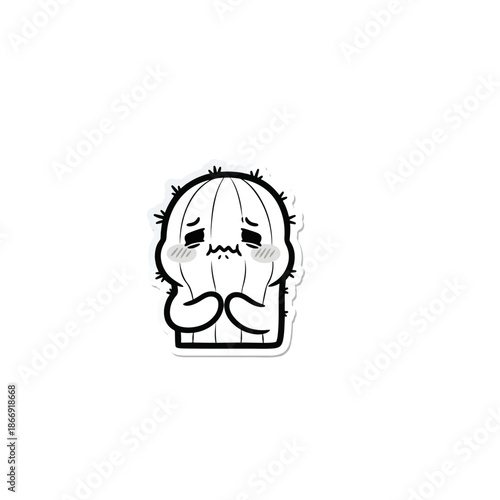 Sad Cacti Sticker