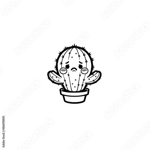 Sad Cartoon Cactus