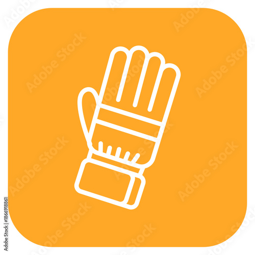 Ski Gloves icon vector image. Can be used for Ski Resort.