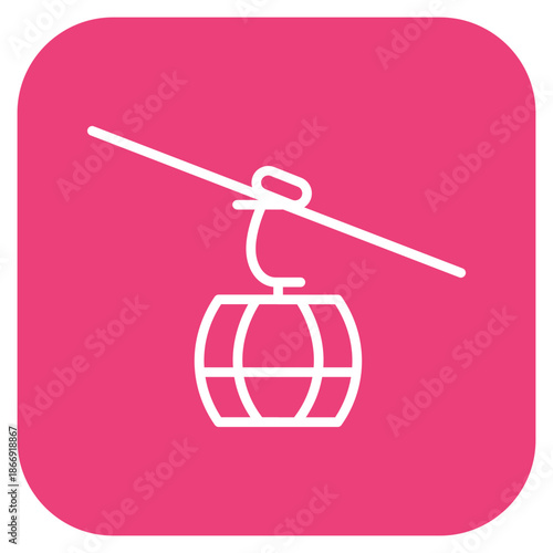 Ski Lift icon vector image. Can be used for Ski Resort.