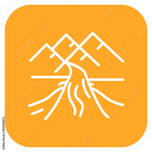 Ski Run icon vector image. Can be used for Ski Resort.
