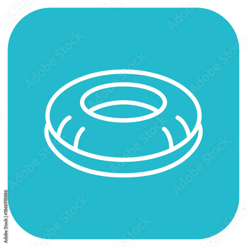 Snow Tube icon vector image. Can be used for Ski Resort.