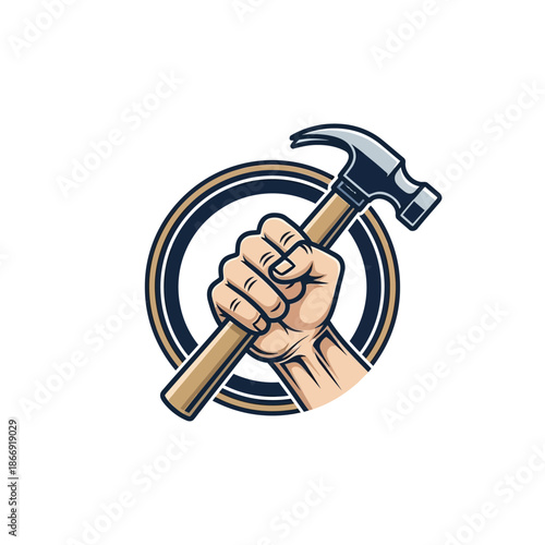 Vector design of a hand firmly logo, symbol, sign, editable EPS 10.