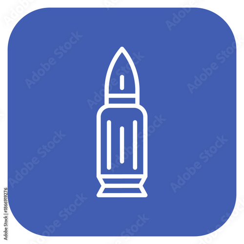 Bullet icon vector image. Can be used for Shooting.