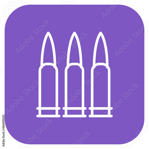 Bullets icon vector image. Can be used for Shooting.