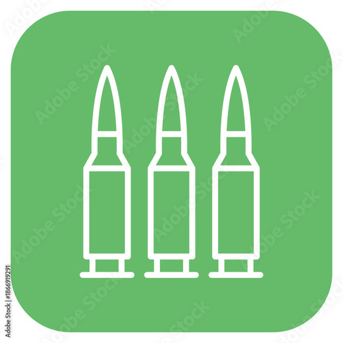 Bullets icon vector image. Can be used for Shooting.