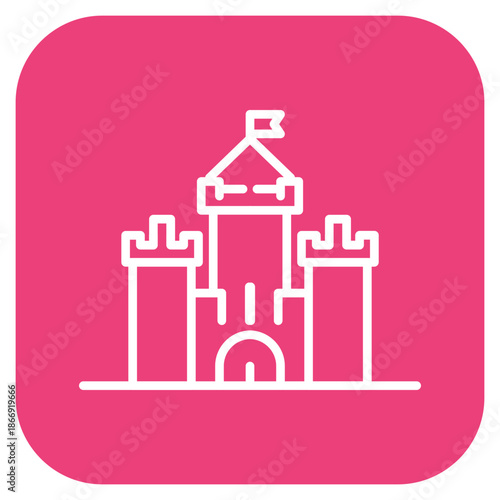 Castle icon vector image. Can be used for Fairytale.