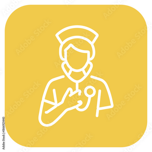 Ambulance Nurse icon vector image. Can be used for Nursing.