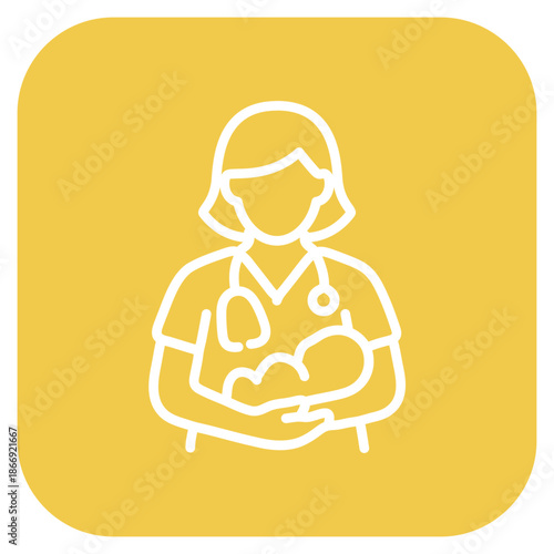 Neonatal Nurse icon vector image. Can be used for Nursing.