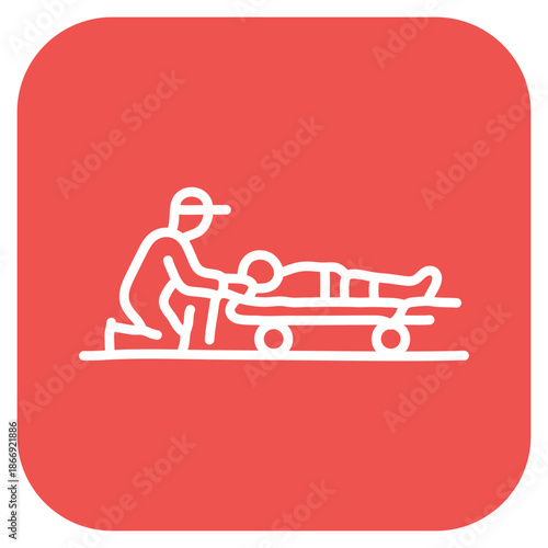 Medical Evacuation Team icon vector image. Can be used for Public Services.