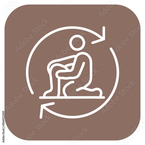 Exercise Dependence icon vector image. Can be used for Addiction.