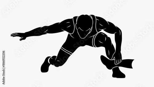 Man Running in Sports Uniform.