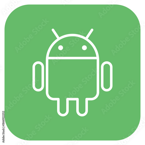 Android icon vector image. Can be used for Cyberpunk.