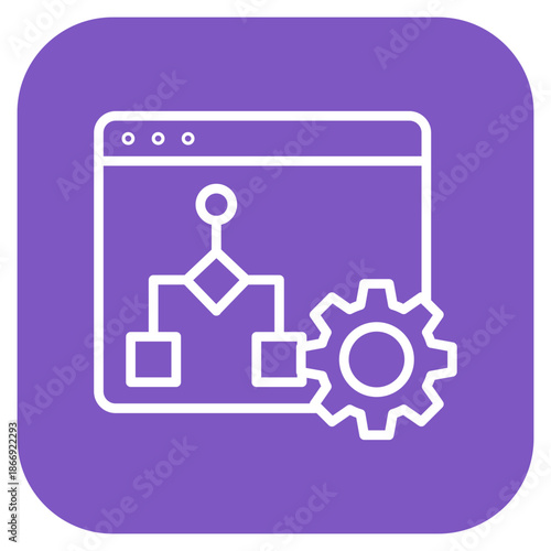 Algorithm Optimization icon vector image. Can be used for Cyberpunk.