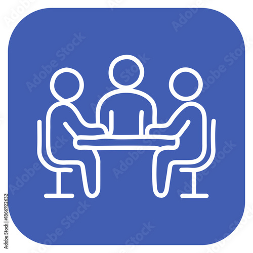 Group Work Table icon vector image. Can be used for Coworking Space.