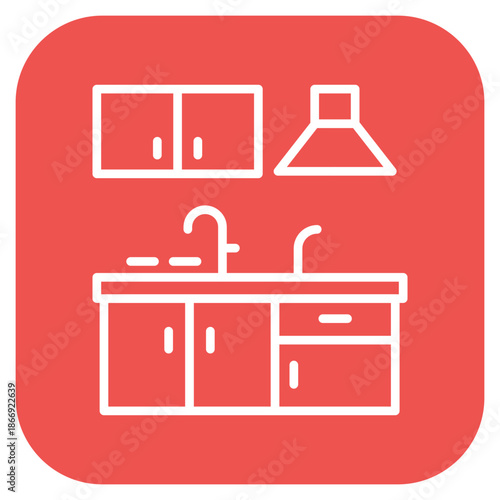 Kitchenette icon vector image. Can be used for Coworking Space.
