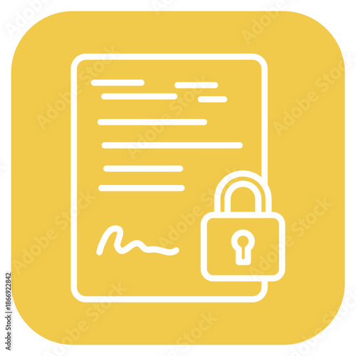 Confidentiality Agreement icon vector image. Can be used for Compliance And Regulation.
