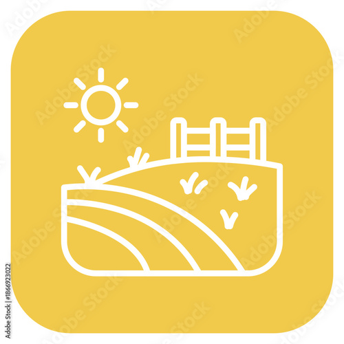 Pasture icon vector image. Can be used for Agriculture.