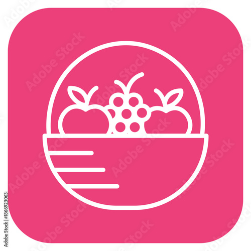 Fruit Basket icon vector image. Can be used for Agriculture.