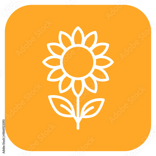 Sunflower icon vector image. Can be used for Agriculture.