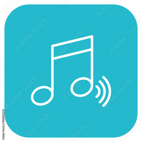 Background Music icon vector image. Can be used for Video Blog.