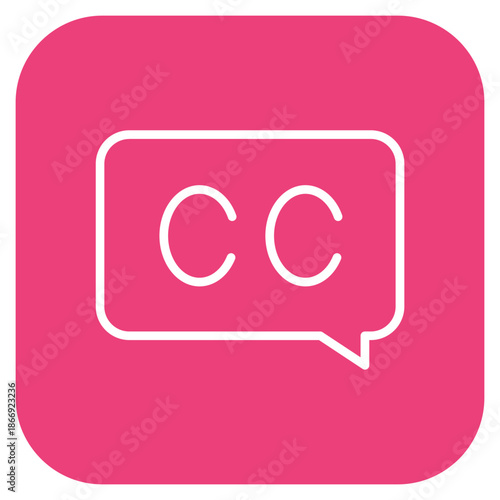 Closed Captioning icon vector image. Can be used for Video Blog.
