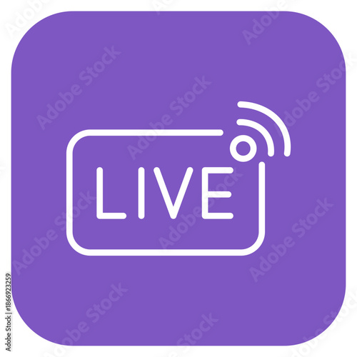 Live Stream icon vector image. Can be used for Video Blog.