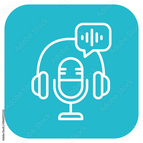 Podcasting icon vector image. Can be used for Video Blog.