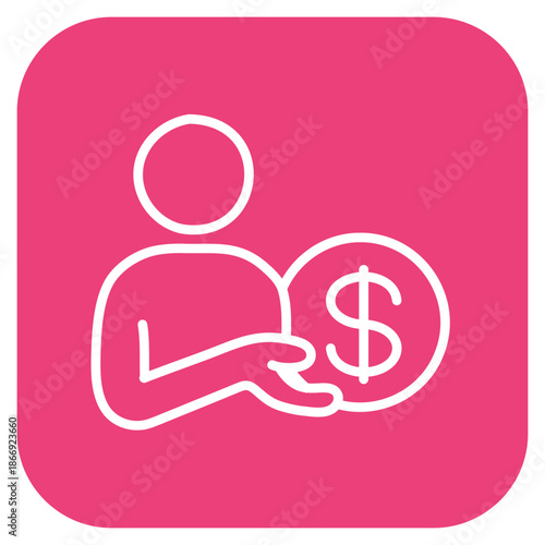Borrower icon vector image. Can be used for Credit And Loan.