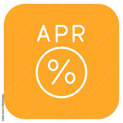 Annual Percentage Rate icon vector image. Can be used for Credit And Loan.