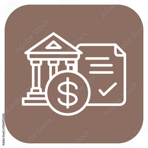 Bank Loan icon vector image. Can be used for Credit And Loan.