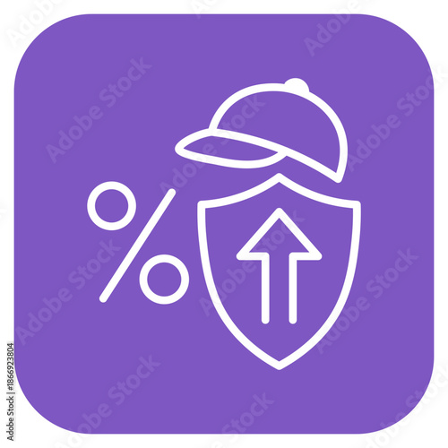 Interest Rate Cap icon vector image. Can be used for Credit And Loan.