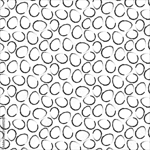 Black Easter eggs seamless pattern. Simple monochrome egg shapes repeating . Minimalist vector design for wrapping paper, textile, or holiday decor.