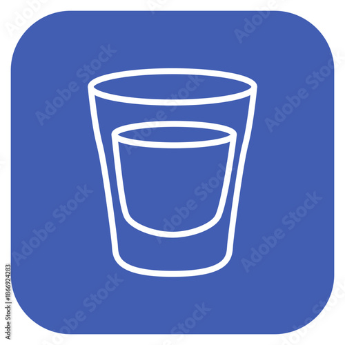 Shot Glass icon vector image. Can be used for Bar.