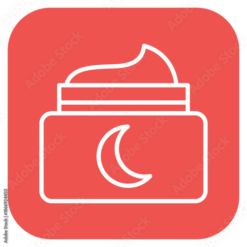 Night Cream icon vector image. Can be used for Cosmetology.