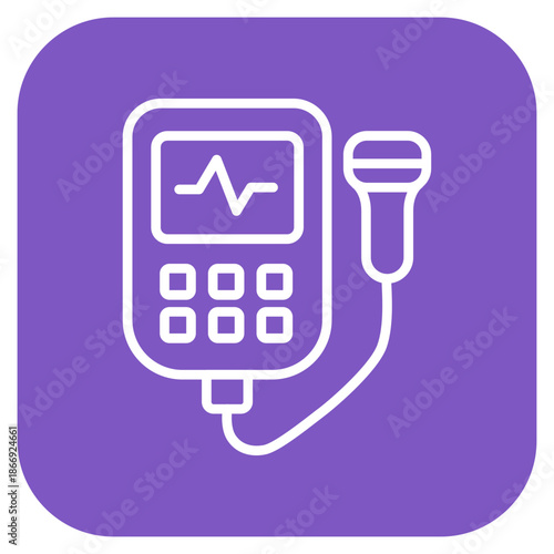 Fetal Doppler icon vector image. Can be used for Maternity.