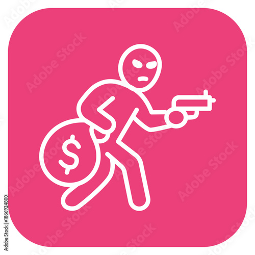 Bank Heist icon vector image. Can be used for Crime Investigation.
