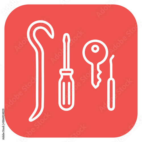 Burglary Tools icon vector image. Can be used for Crime Investigation.