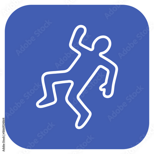 Chalk Outline icon vector image. Can be used for Crime Investigation.