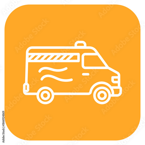 Crime Scene Van icon vector image. Can be used for Crime Investigation.