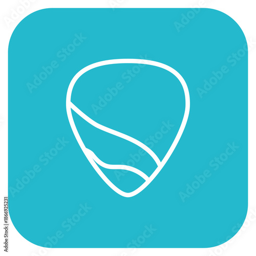 Guitar Pick icon vector image. Can be used for Artist Studio.