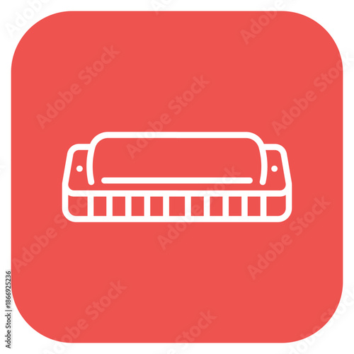 Harmonica icon vector image. Can be used for Artist Studio.