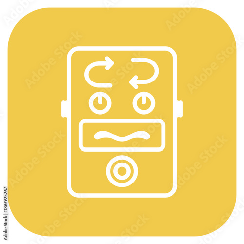 Loop Pedal icon vector image. Can be used for Artist Studio.