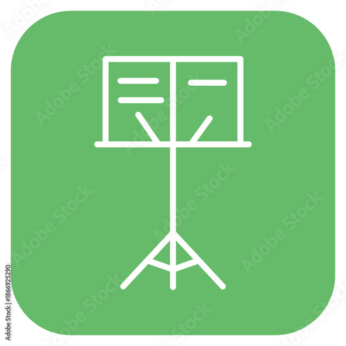 Music Stand icon vector image. Can be used for Artist Studio.