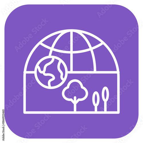 Biosphere icon vector image. Can be used for Geography.