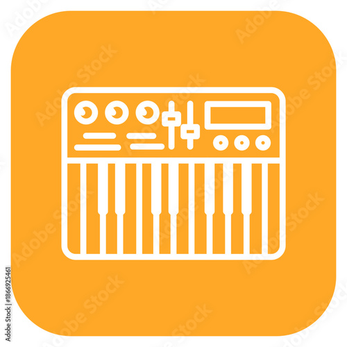 Synthesizer icon vector image. Can be used for Artist Studio.