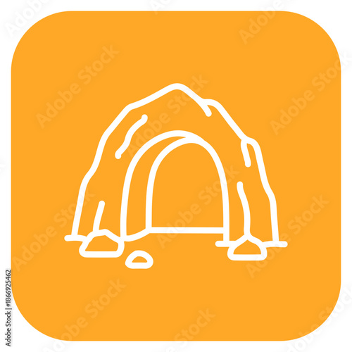 Cave icon vector image. Can be used for Geography.