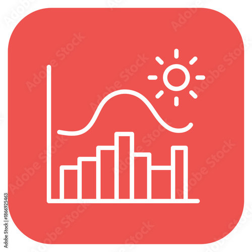 Climograph icon vector image. Can be used for Geography.