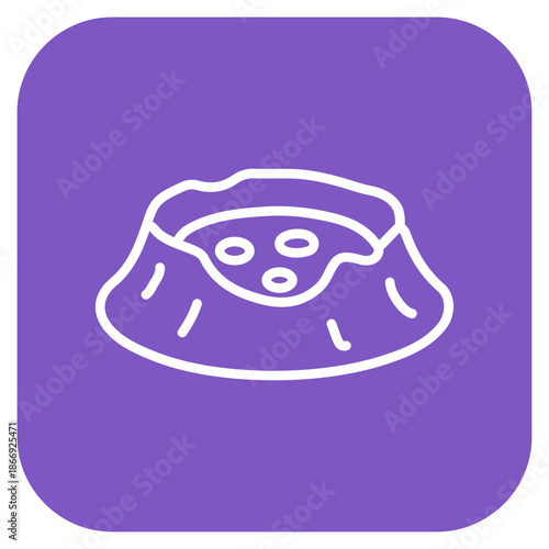 Crater icon vector image. Can be used for Geography.